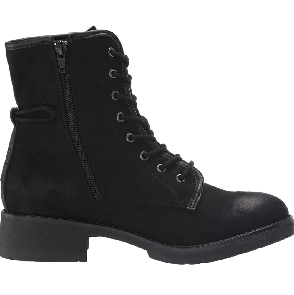 Rock & Candy by Zigi Hurley Faux Suede Ankle Lace-up Boots Black -7 - Picture 4 of 9